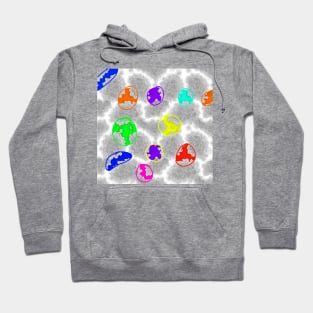 colorful grey abstract texture art Hoodie